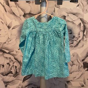 Beautiful little girls blue floral dress